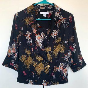 Atmosphere Floral Double Breasted Wrap Top Blouse